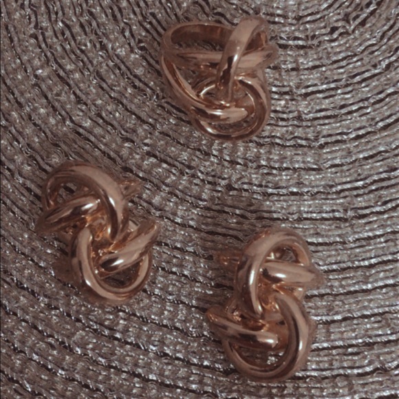 Gold plated earrings + ring